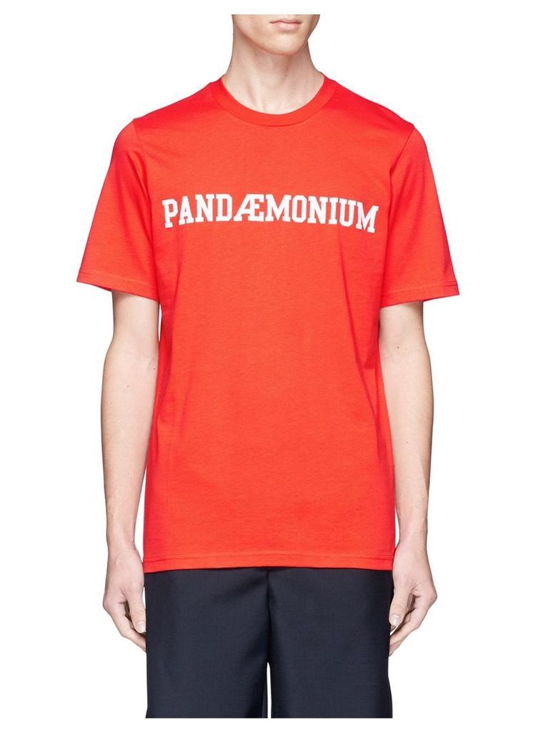 'Pand monium' bonded print T-shirt
