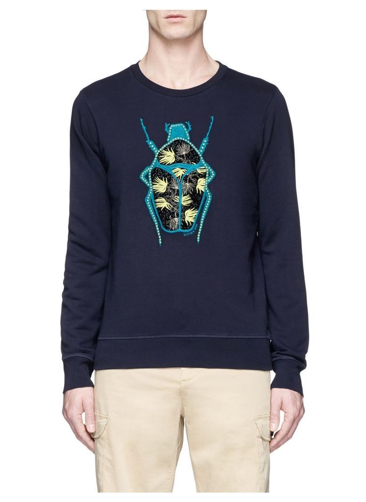 Beetle appliquÃ© cotton sweatshirt
