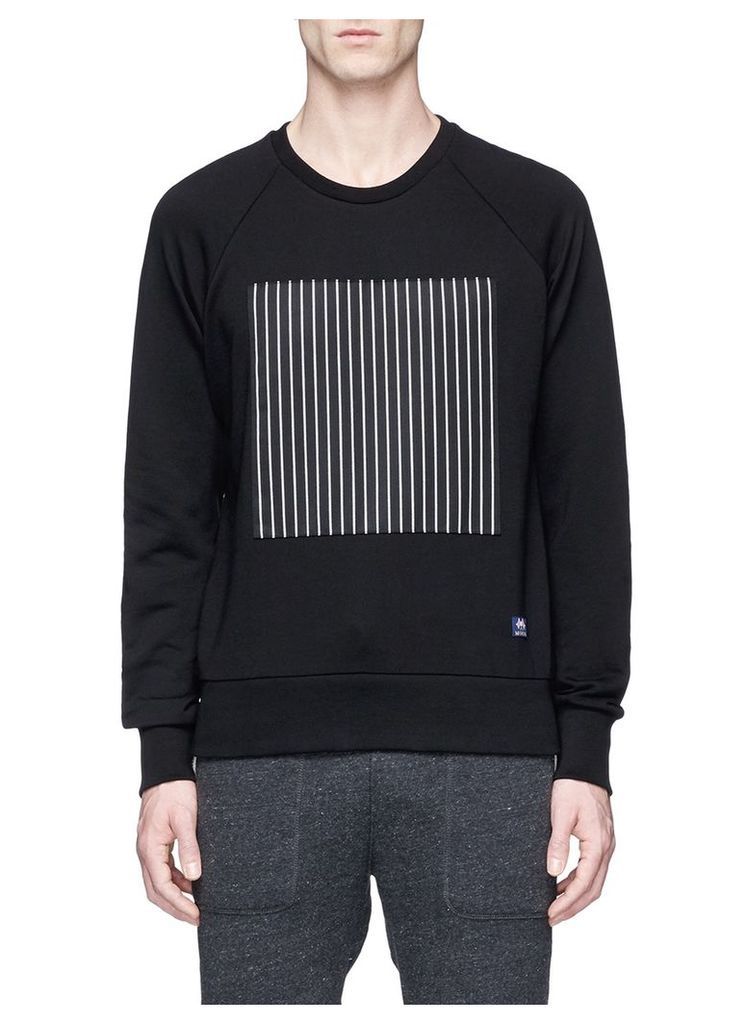 'Rowing' stripe appliquÃ© cotton sweatshirt
