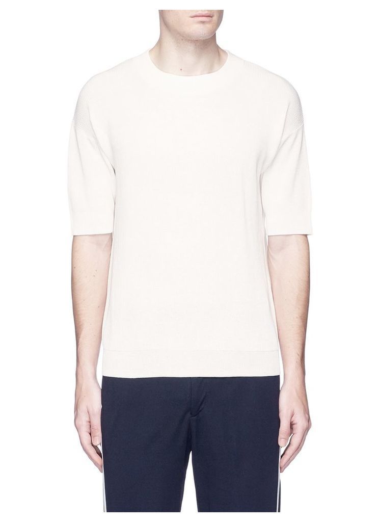 Cotton short sleeve sweater