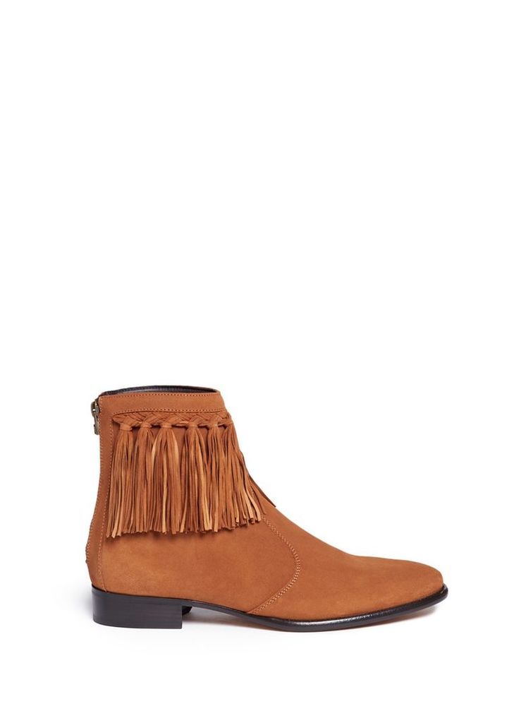 'Eric' fringed suede boots
