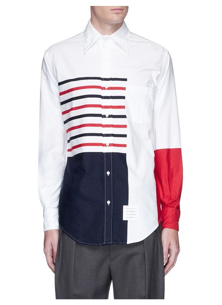 Assorted stripe print Oxford shirt