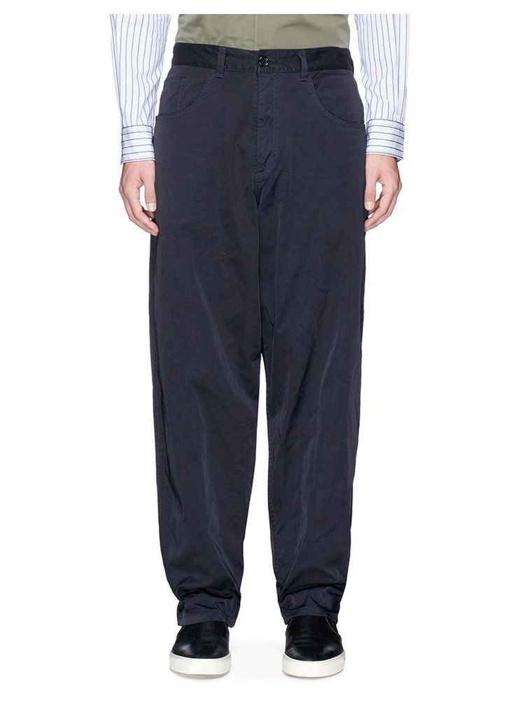 Relaxed fit nylon chinos