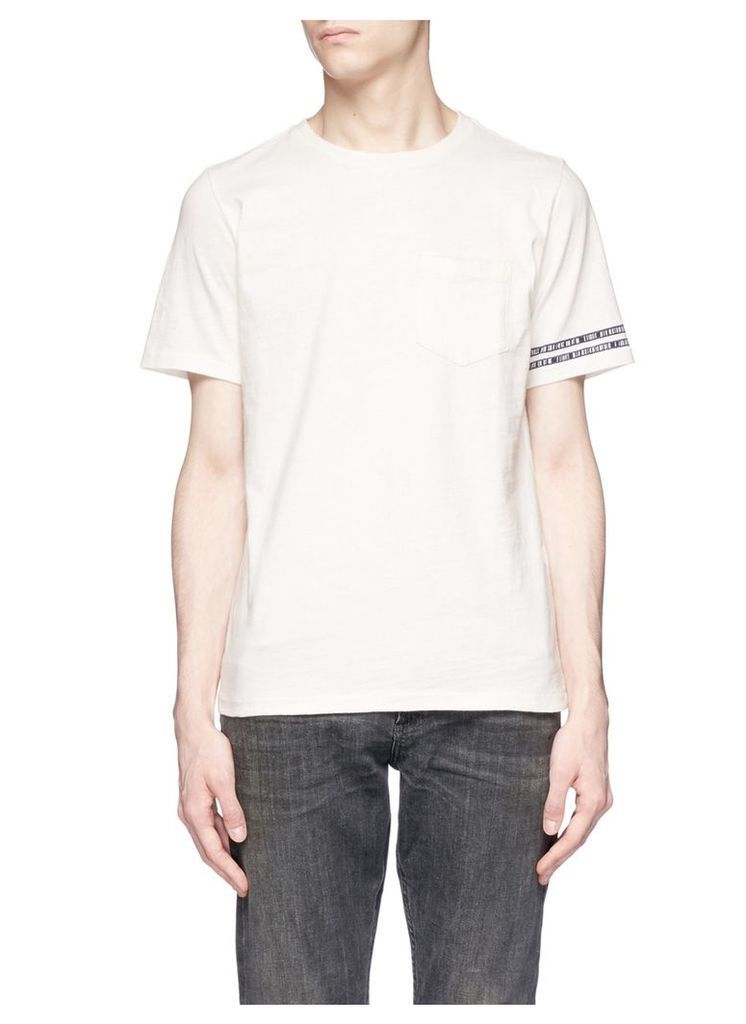 Stripe embroidered T-shirt