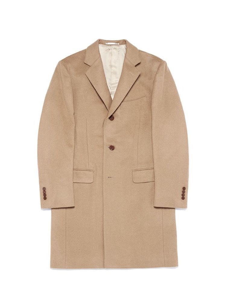 Cashmere-wool blend melton coat