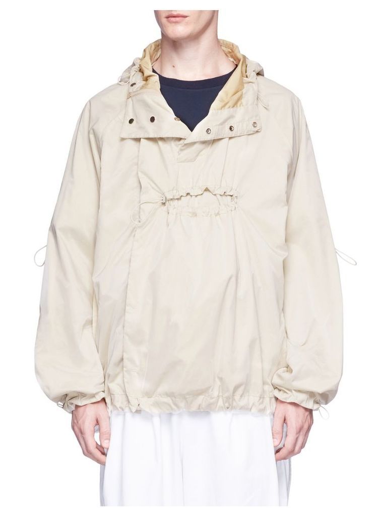 Bungee drawcord hooded jacket