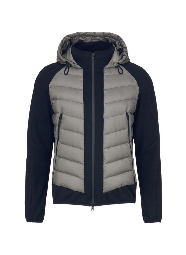 Panelled unisex down puffer jacket