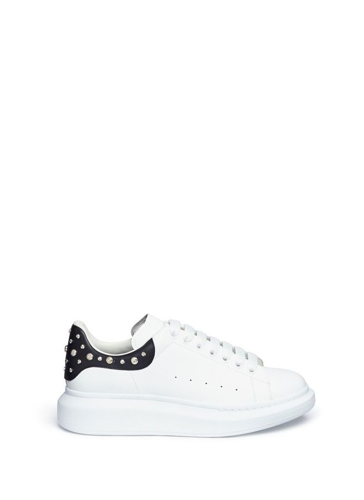 'Oversized Sneaker' in leather with stud collar