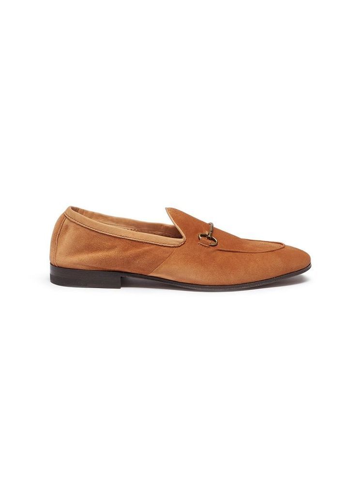 Horsebeit suede loafers