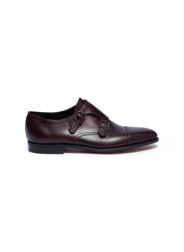 'William' double monk strap leather loafers