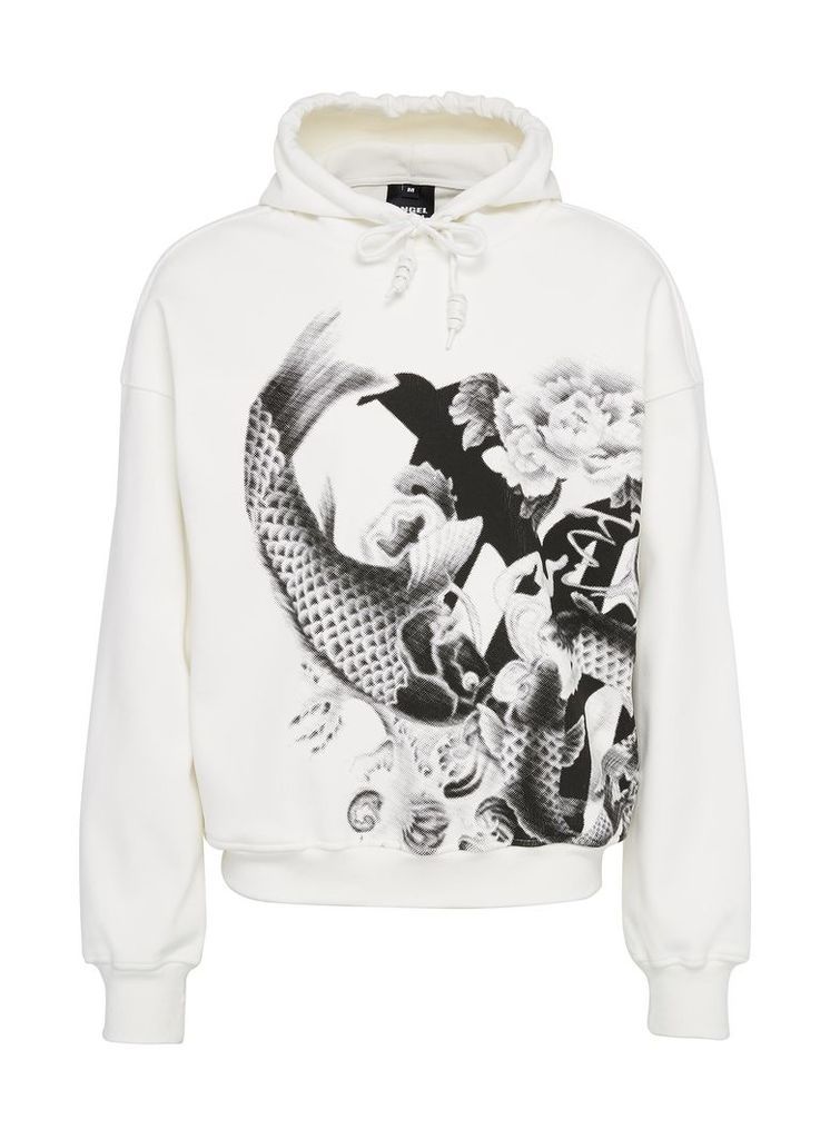 Graphic print unisex hoodie