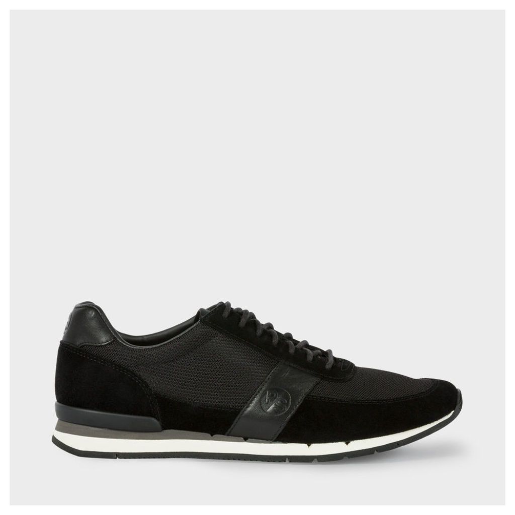 Men's Black Suede And Mesh 'Swanson' Trainers