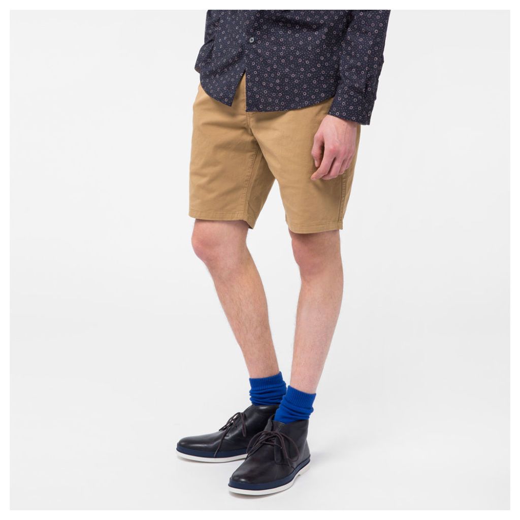 Men's Sand Garment-Dyed Stretch Pima-Cotton Shorts
