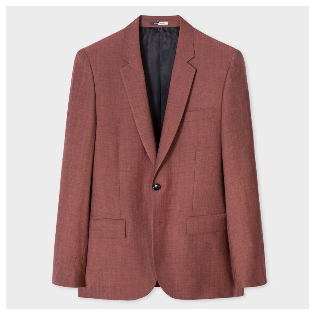 Men's Mid-Fit Coral Wool-Mohair Blazer