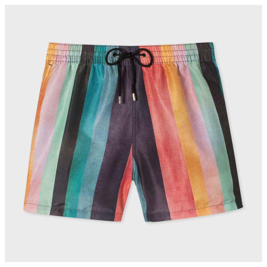 Men's 'Artist Stripe' Print Swim Shorts