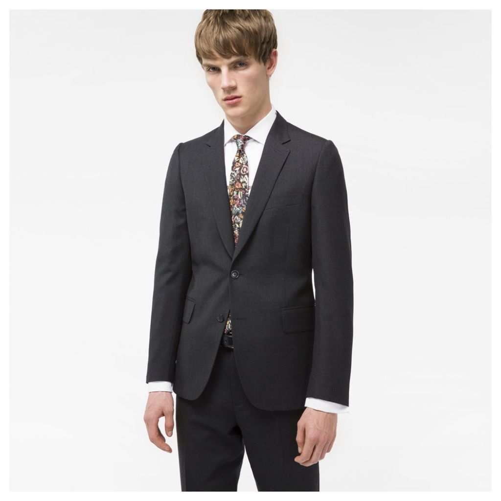 A Suit To Travel In - Men's Tailored-Fit Charcoal Wool Blazer