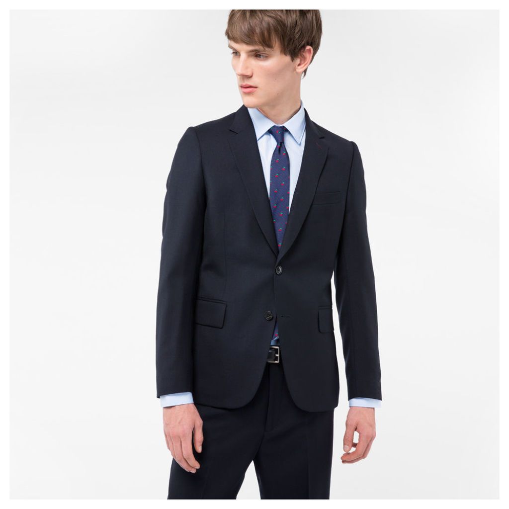 A Suit To Travel In - Men's Tailored-Fit Navy Wool Blazer