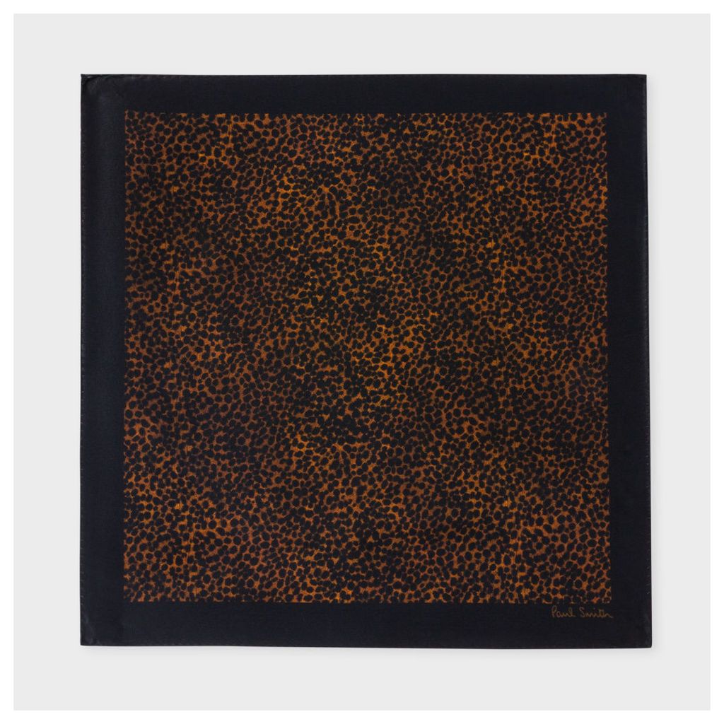 Men's Leopard Print Silk Pocket Square