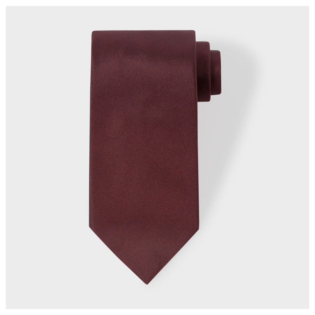Men's Burgundy Silk Tie