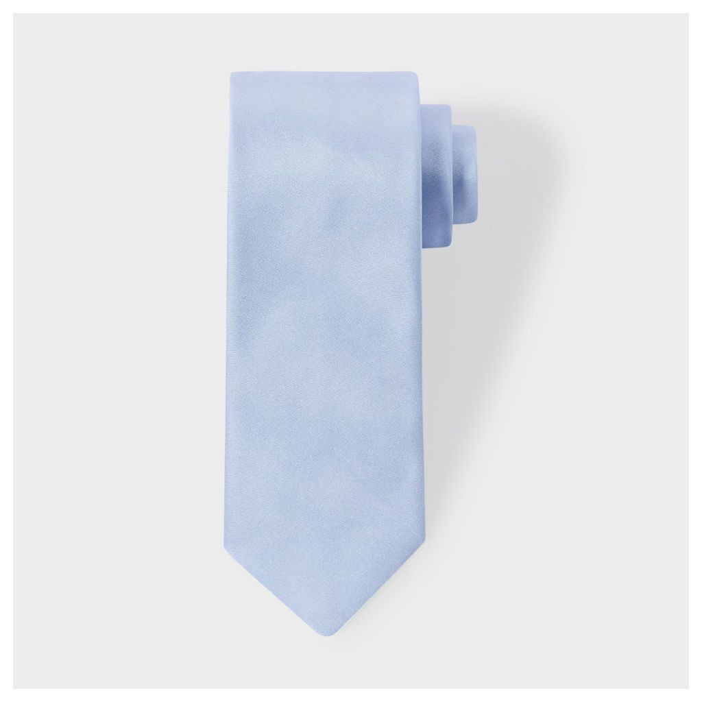 Men's Sky Blue Narrow Silk Tie