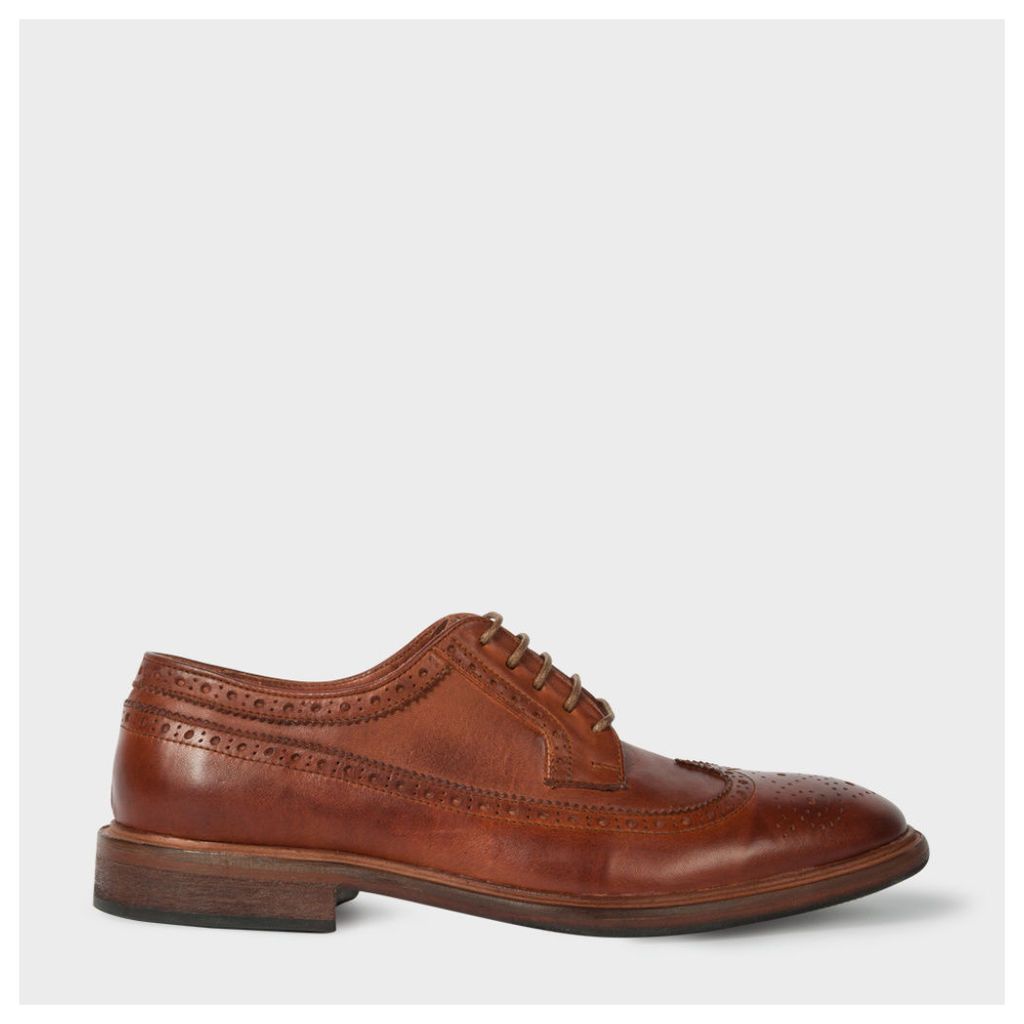 Men's Dip-Dyed Chestnut Brown Leather 'Malloy' Brogues