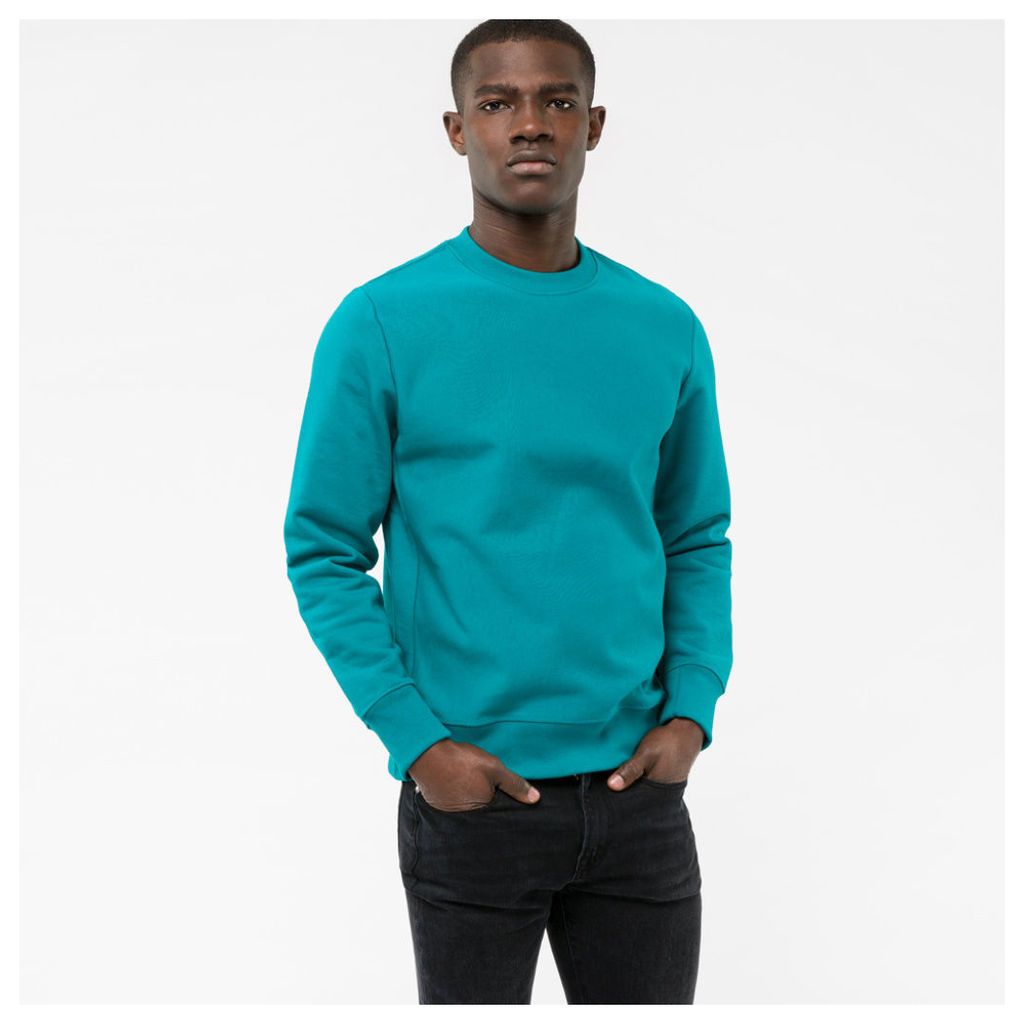 Men's Jade Green Organic-Cotton Sweatshirt