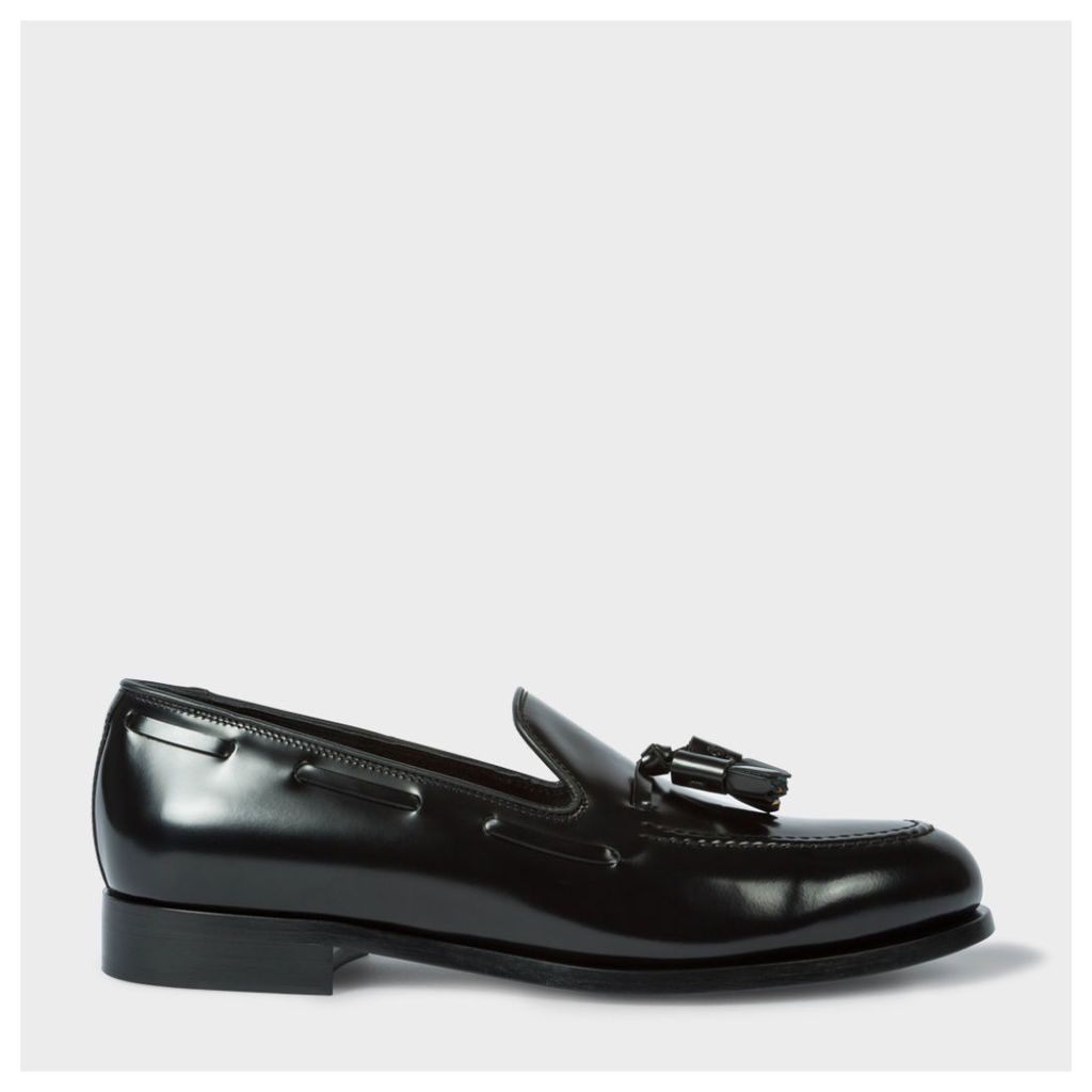 Men's Black Leather 'Simmons' Tasseled Loafers