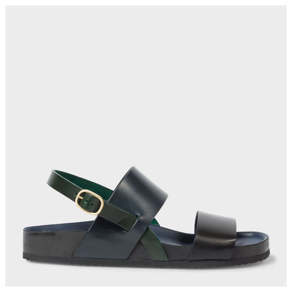 Men's Muted Colour-Block Calf Leather 'Syd' Sandals