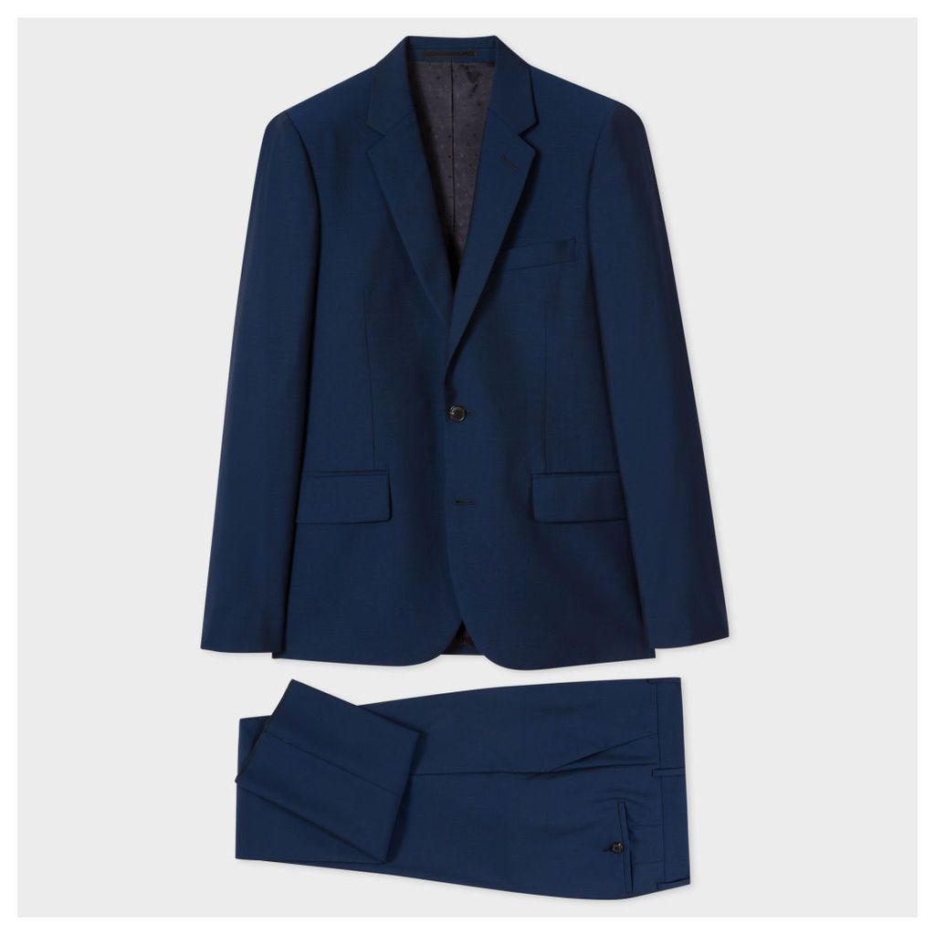 The Soho - Men's Tailored-Fit Blue Wool-Mohair Suit