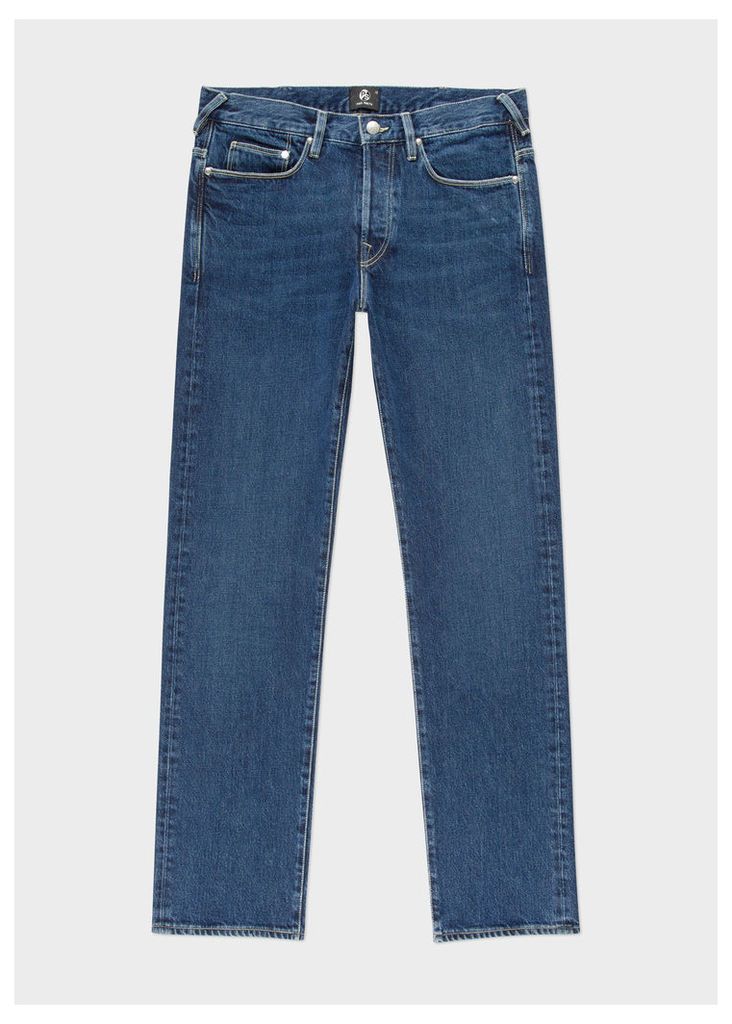Men's Standard-Fit 'Organic Pepper N Salt' Mid-Wash Denim Jeans