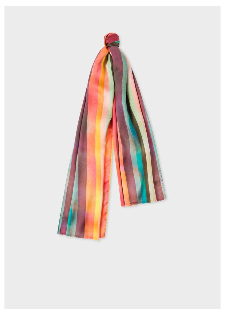 Men's 'Artist Stripe' Print Silk Scarf