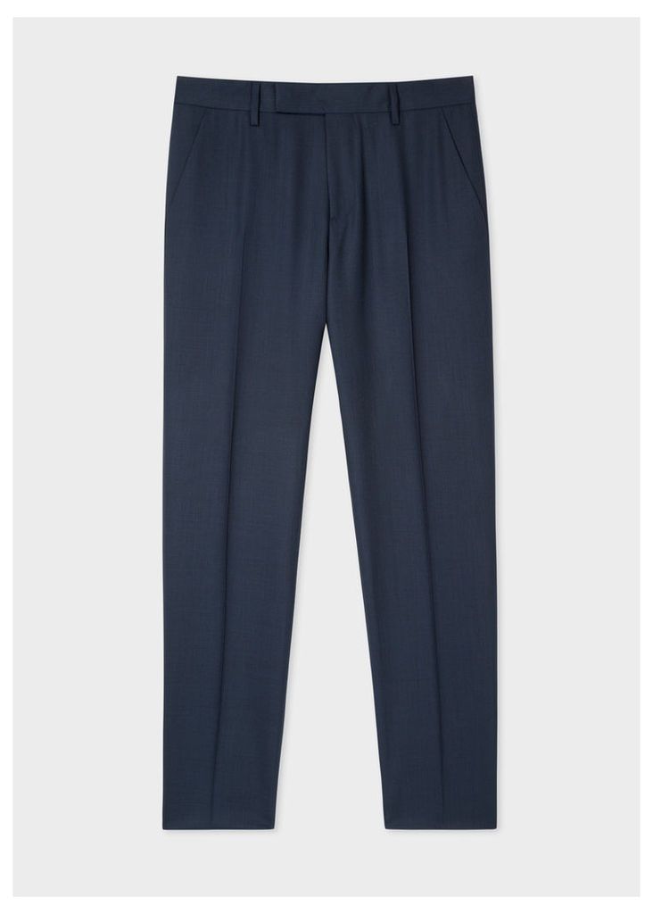 Men's Slim-Fit Navy Loro Piana Wool Trousers