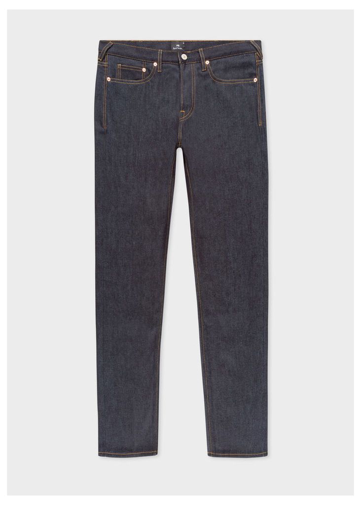 Men's Standard-Fit 13oz Indigo Rinse 'Exclusive And Pink Selvedge' Denim Jeans