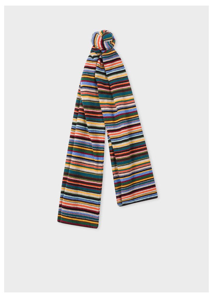 Men's Signature Stripe Wool And Cashmere-Blend Scarf