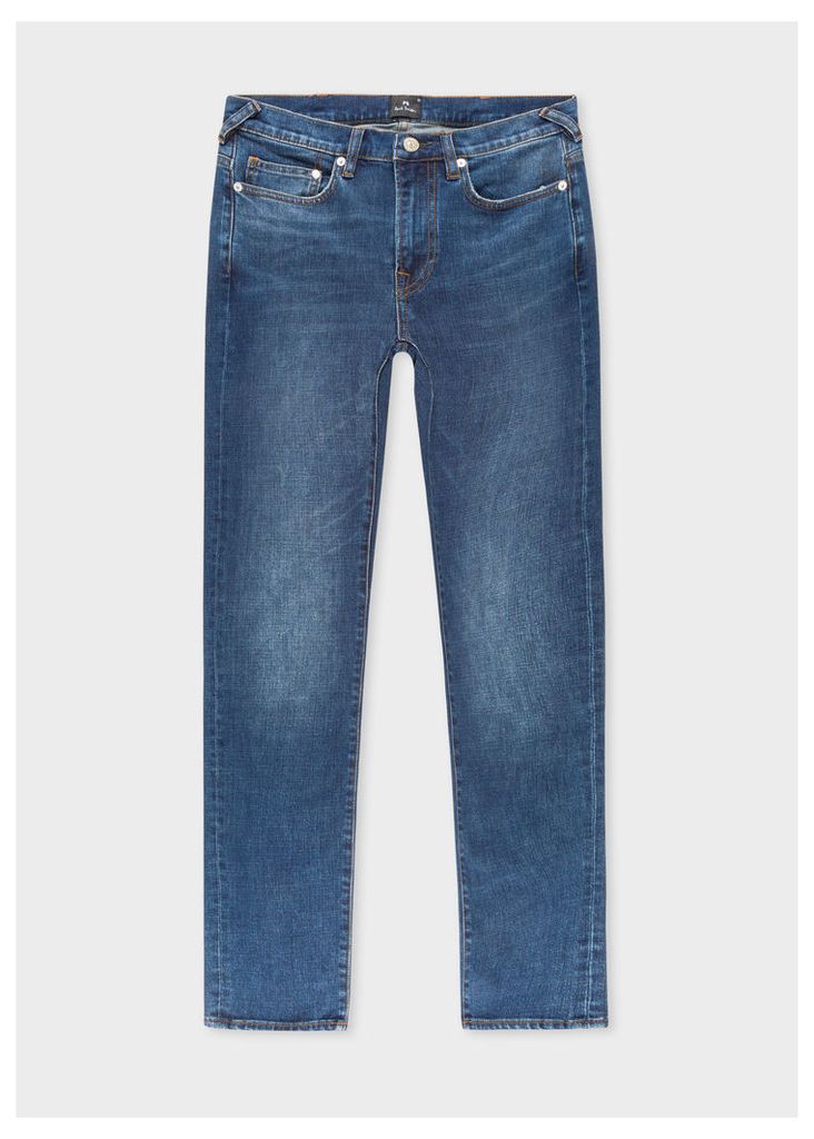 Men's Slim-Fit 11.8oz 'Crosshatch Stretch' Antique-Wash Jeans