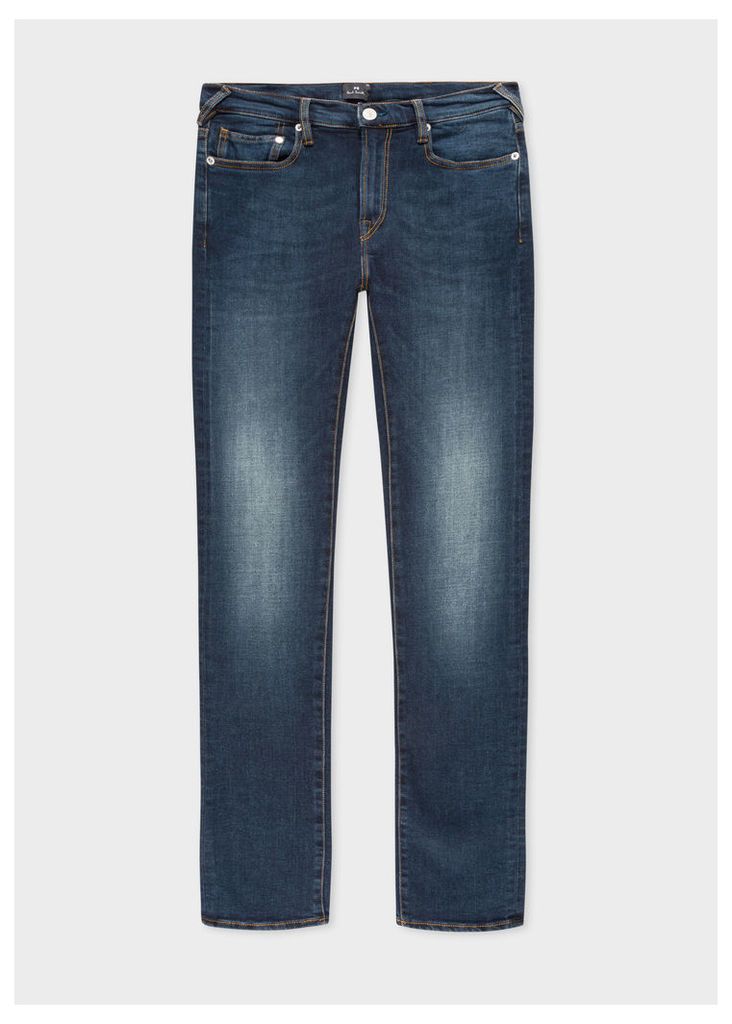Men's Slim-Fit 'Blue/Black Reflex' Dark Wash Jeans