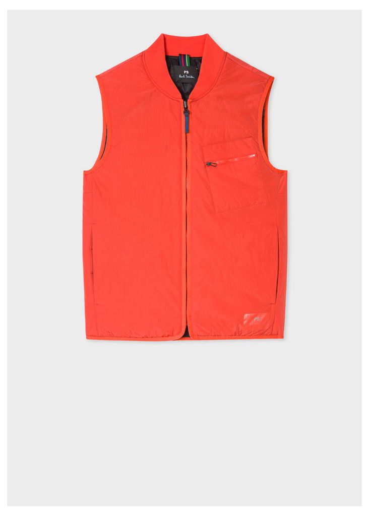 Men's Red Quilted 2-In-1 Gilet Liner