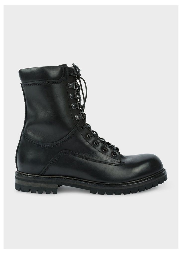 Men's Black Calf Leather 'Snow' Boots