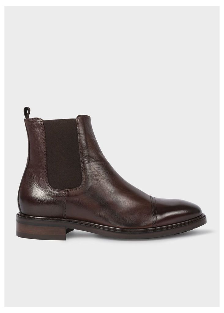 Men's Dark Brown Leather 'Jake' Chelsea Boots