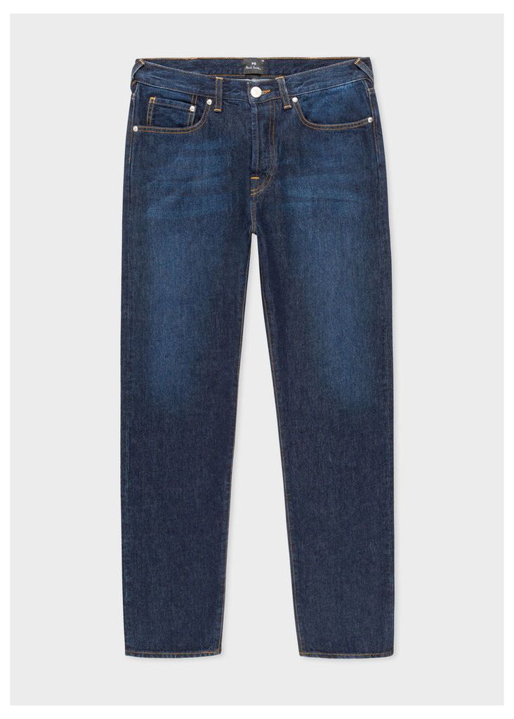 Men's Classic-Fit Dark-Wash 'Organic Salt & Pepper' Denim Jeans