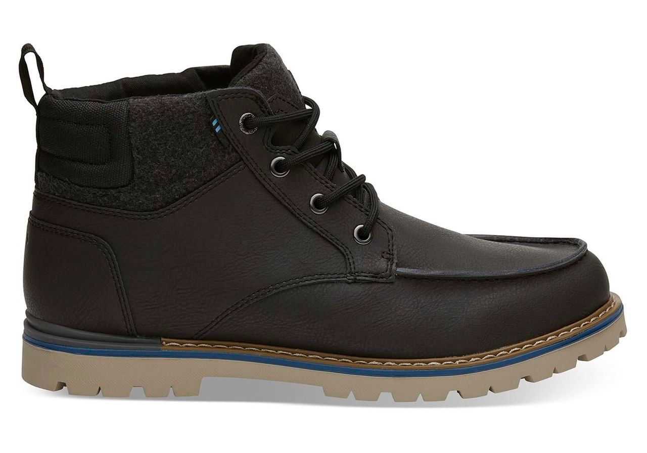 TOMS Waterproof Grey Leather Men's Hawthorne Boots - Size UK7.5 / US8.5