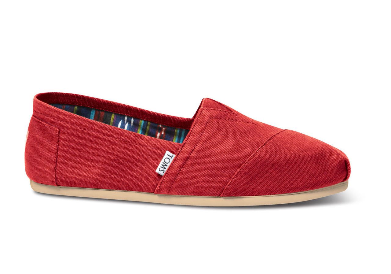 TOMS Red Men's Canvas Shoes - Size UK13