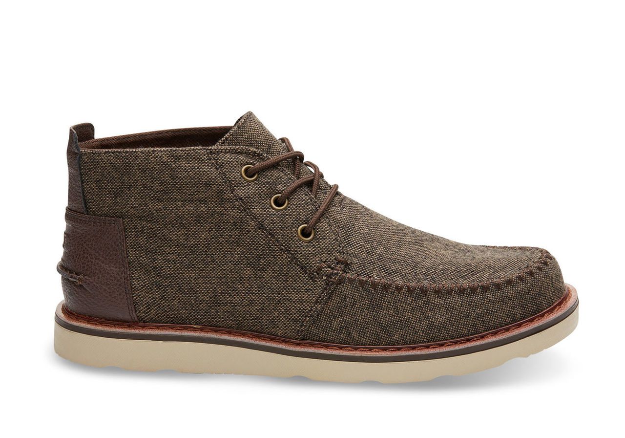 TOMS Brown Brushed Wool Men's Chukka Boots - Size UK6 / US7