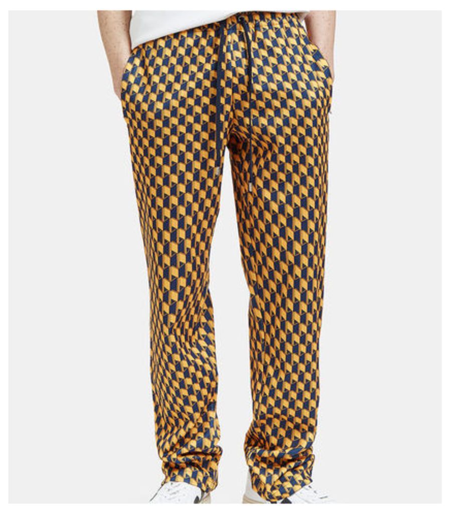 Geometric Print Technical Jersey Pants