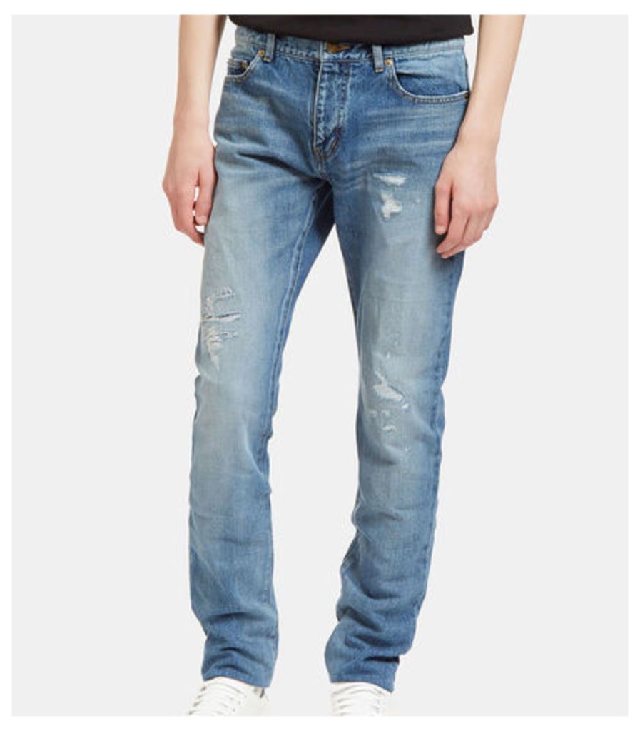 Destroyed Patch Skinny Jeans