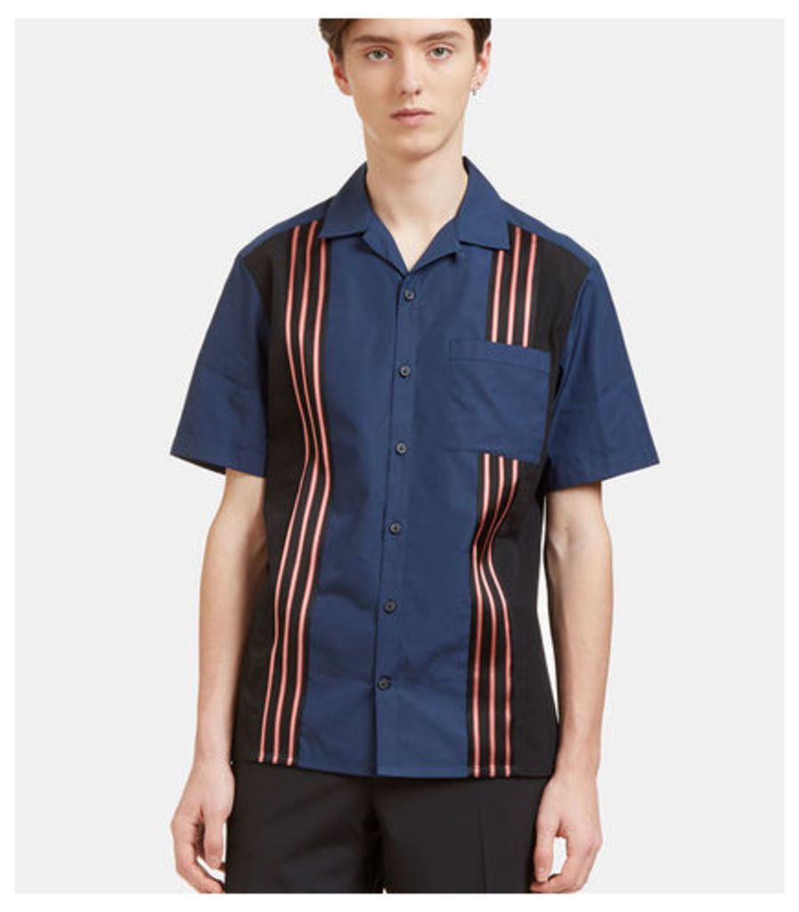 Contrast Striped Bowling Shirt
