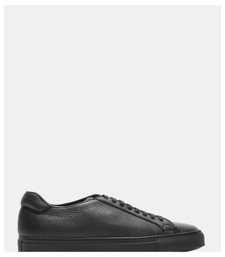 Low-Top Grained Leather Sneakers
