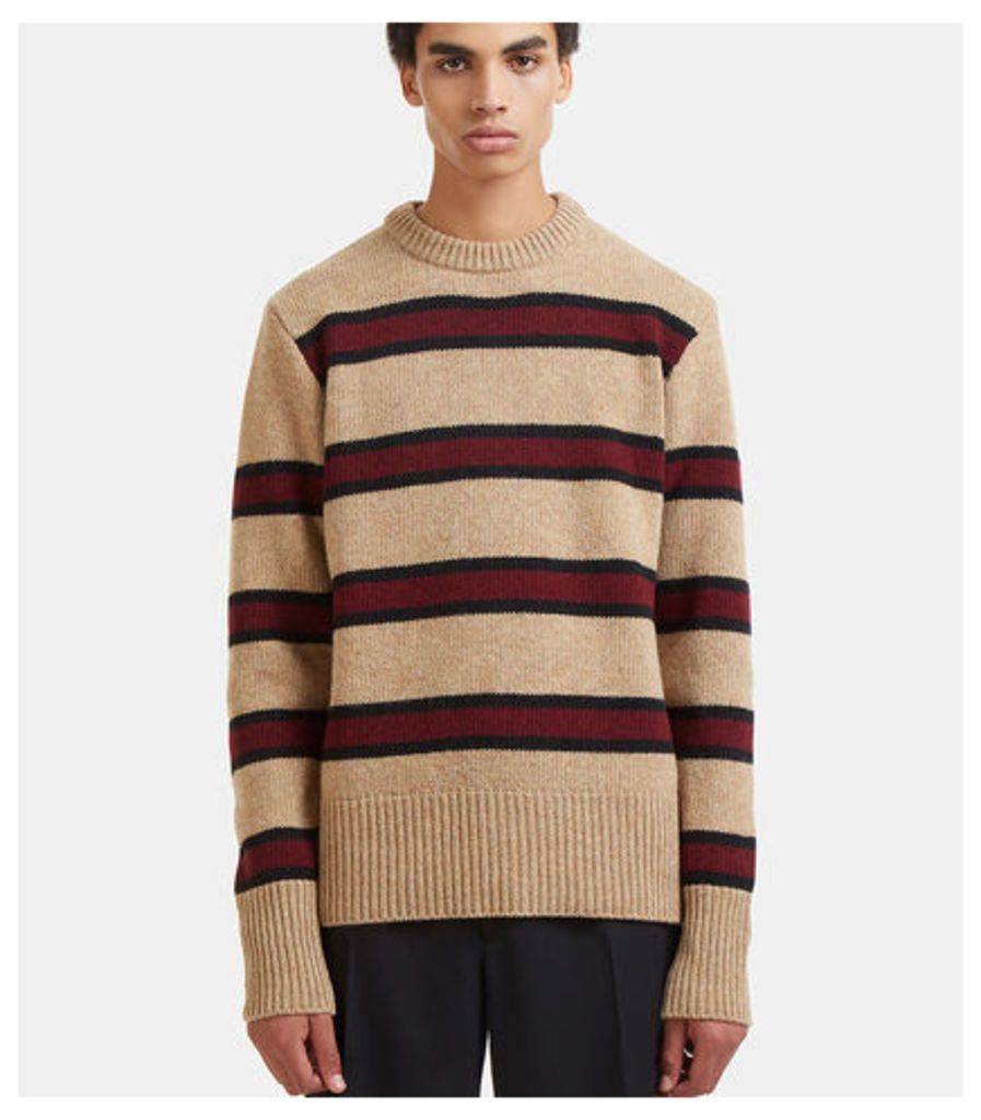 Striped Wool Knit Sweater