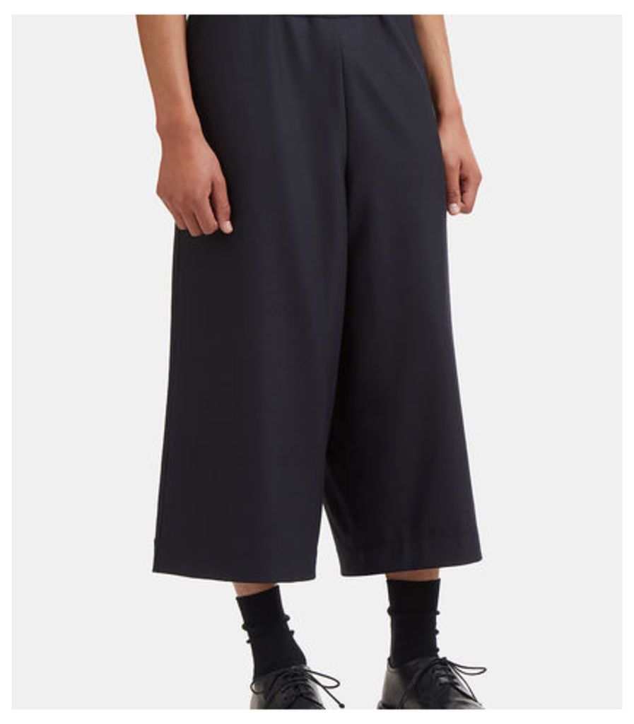 Oversized Cropped Wide Double Layered Pants