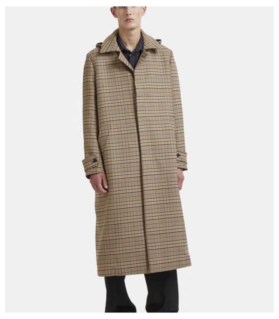 Detachable Hood Tartan Coat